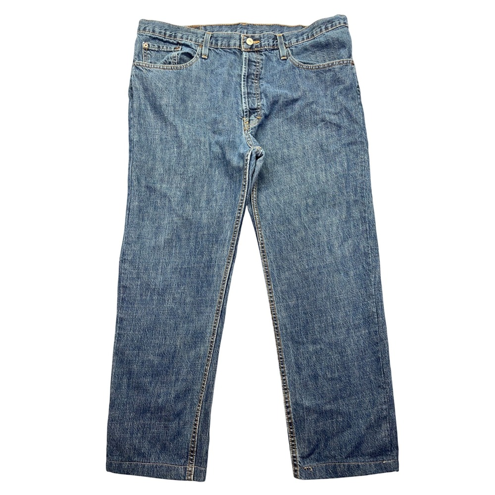VTG Levi's 501 Button Fly Jeans Straight Leg Denim Classic Fits‎ 39" USA Y2K